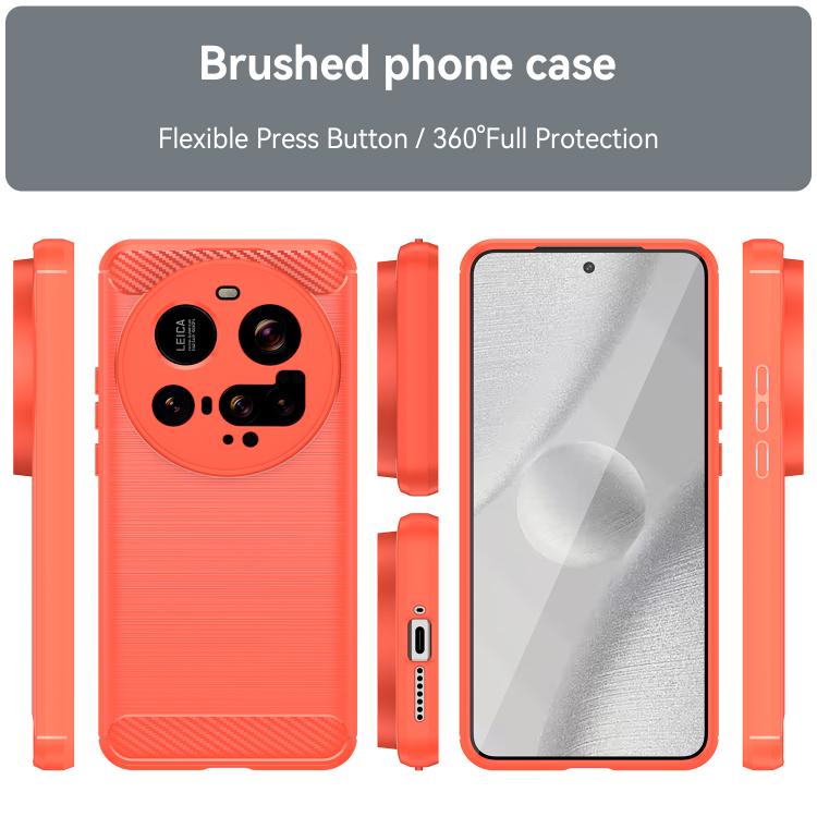 For Xiaomi 15 Ultra Carbon Fiber Brushed Texture TPU Phone Case