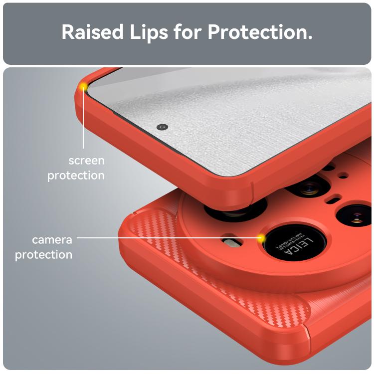 For Xiaomi 15 Ultra Carbon Fiber Brushed Texture TPU Phone Case