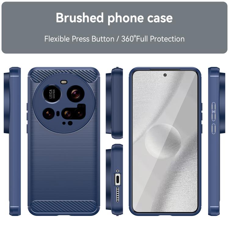 For Xiaomi 15 Ultra Carbon Fiber Brushed Texture TPU Phone Case