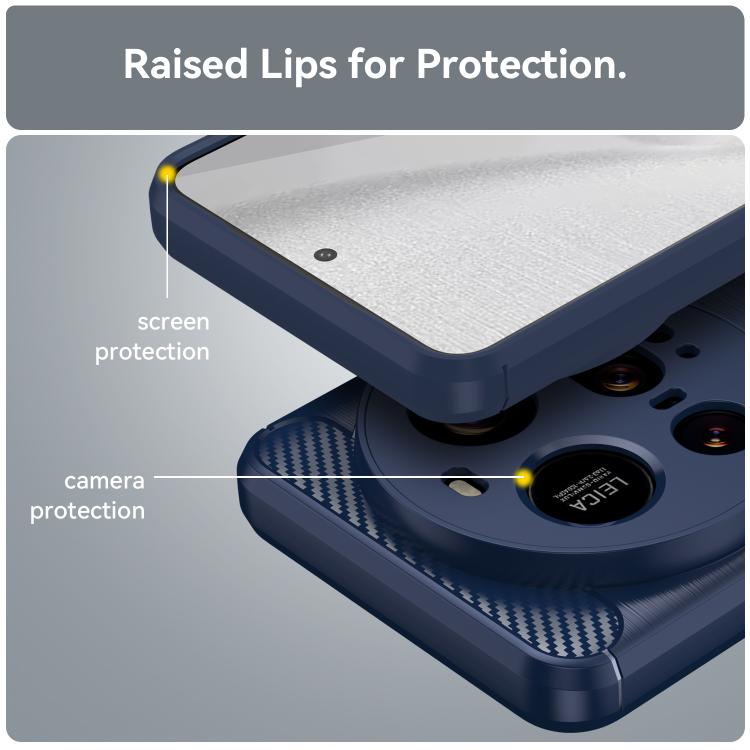 For Xiaomi 15 Ultra Carbon Fiber Brushed Texture TPU Phone Case