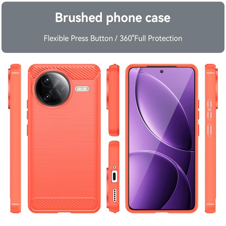 For Xiaomi Poco F7 Ultra Carbon Fiber Brushed Texture TPU Phone Case