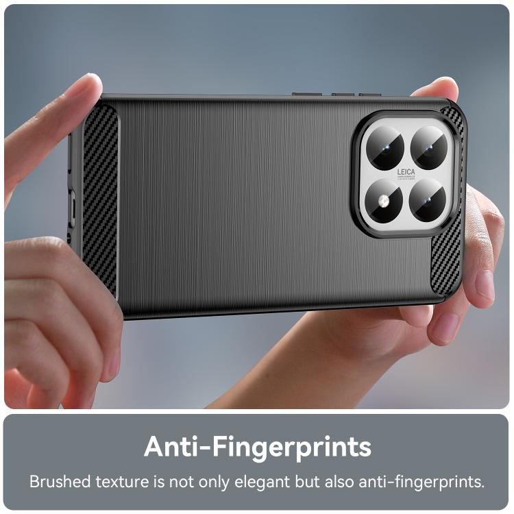 For Xiaomi 15T 5G Carbon Fiber Brushed Texture TPU Phone Case