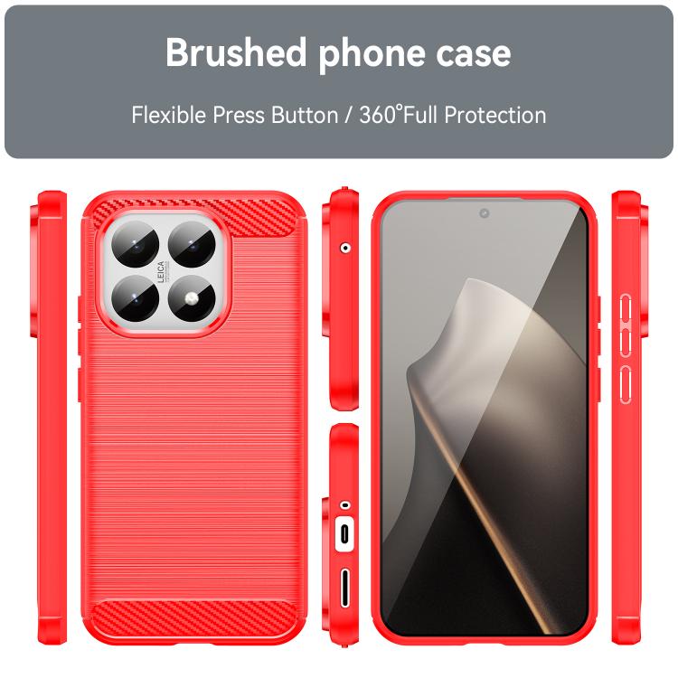 For Xiaomi 15T 5G Carbon Fiber Brushed Texture TPU Phone Case