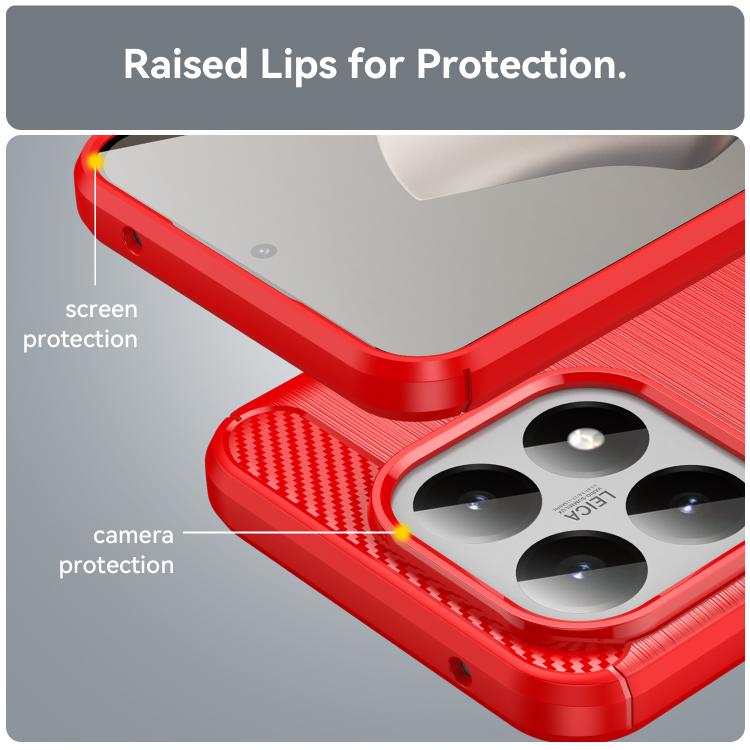 For Xiaomi 15T 5G Carbon Fiber Brushed Texture TPU Phone Case