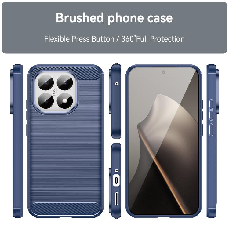For Xiaomi 15T 5G Carbon Fiber Brushed Texture TPU Phone Case