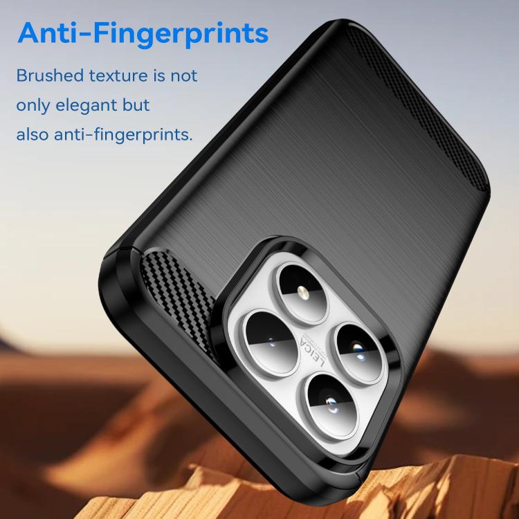 For Xiaomi 17 Carbon Fiber Brushed Texture TPU Phone Case