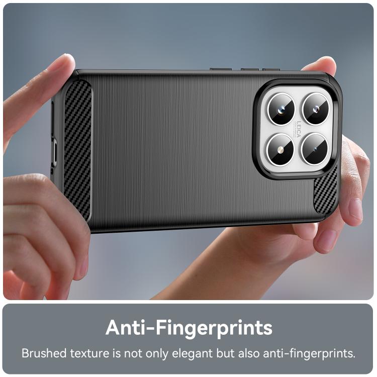 For Xiaomi 17 Carbon Fiber Brushed Texture TPU Phone Case