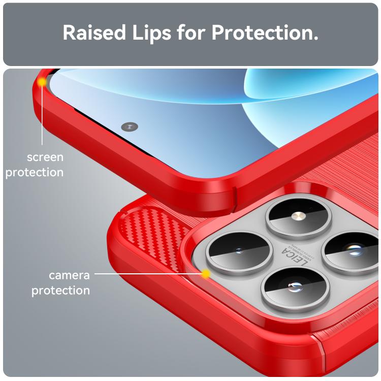 For Xiaomi 17 Carbon Fiber Brushed Texture TPU Phone Case