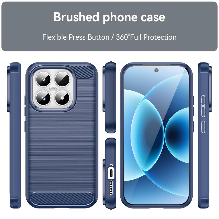 For Xiaomi 17 Carbon Fiber Brushed Texture TPU Phone Case