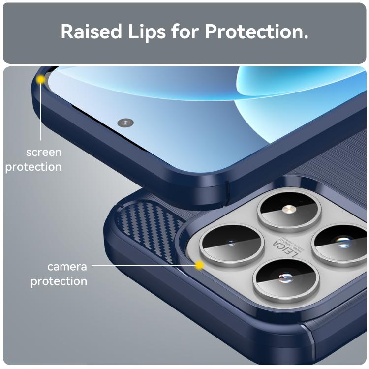 For Xiaomi 17 Carbon Fiber Brushed Texture TPU Phone Case
