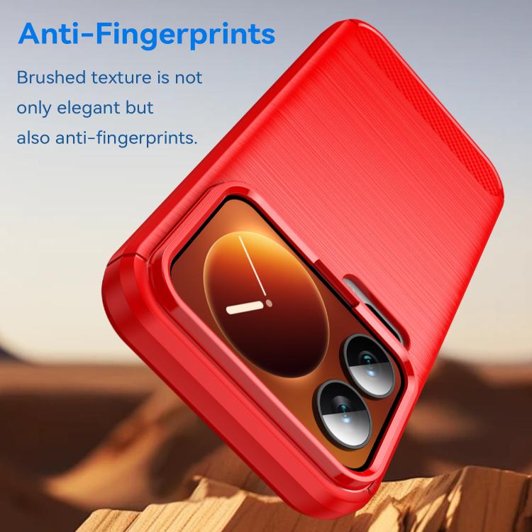 For Xiaomi 17 Pro Carbon Fiber Brushed Texture TPU Phone Case