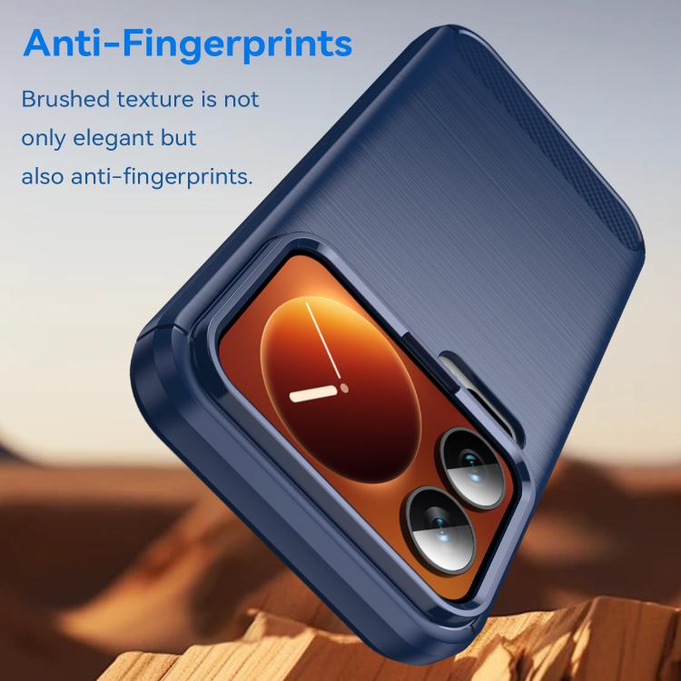 For Xiaomi 17 Pro Carbon Fiber Brushed Texture TPU Phone Case