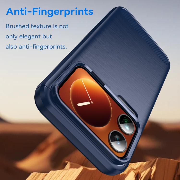For Xiaomi 17 Pro Max Carbon Fiber Brushed Texture TPU Phone Case