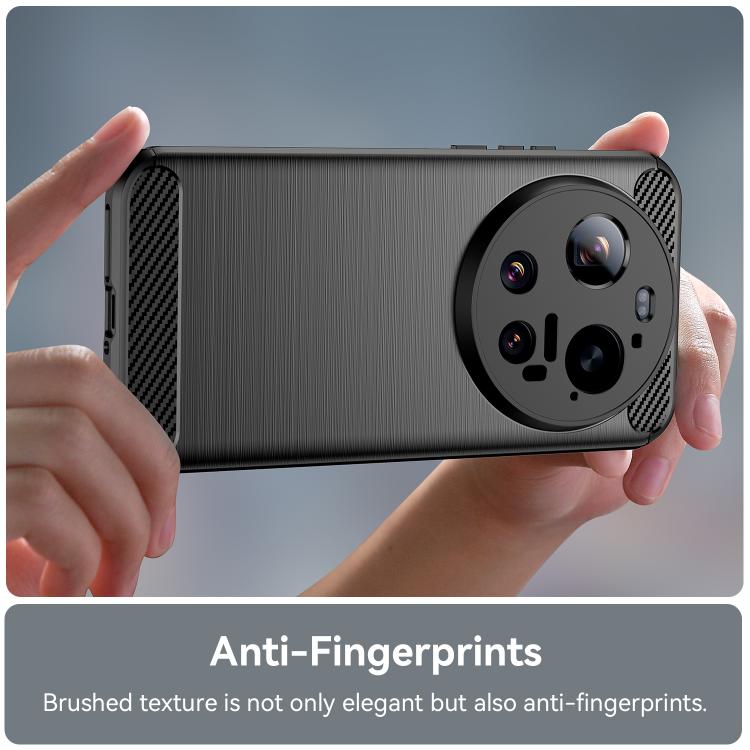 For Xiaomi 17 Ultra Carbon Fiber Brushed Texture TPU Phone Case