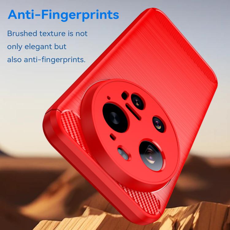 For Xiaomi 17 Ultra Carbon Fiber Brushed Texture TPU Phone Case