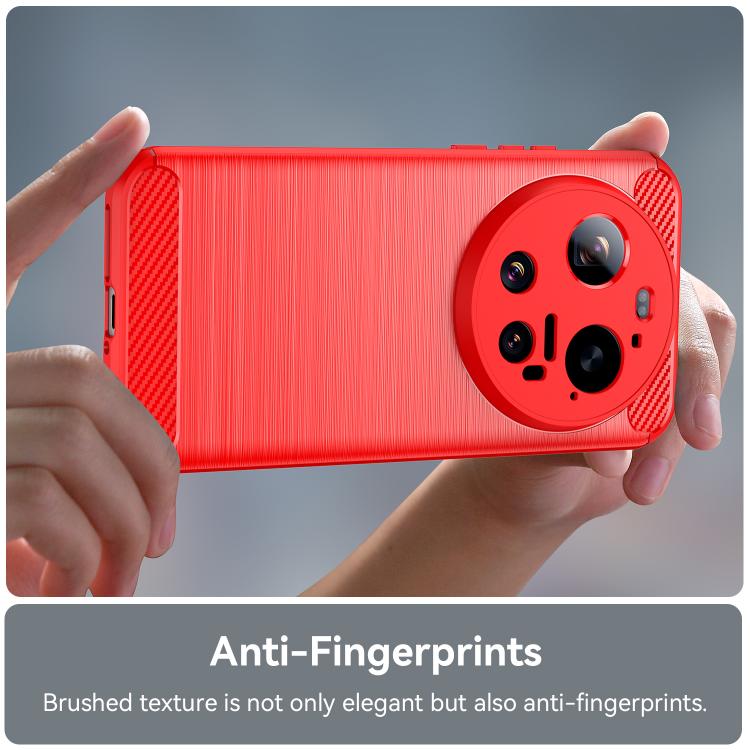 For Xiaomi 17 Ultra Carbon Fiber Brushed Texture TPU Phone Case