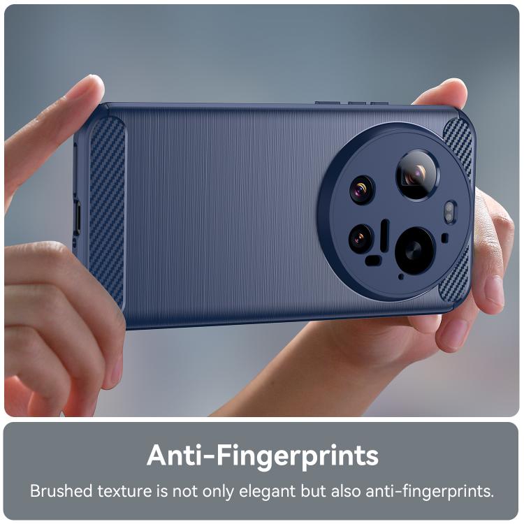 For Xiaomi 17 Ultra Carbon Fiber Brushed Texture TPU Phone Case