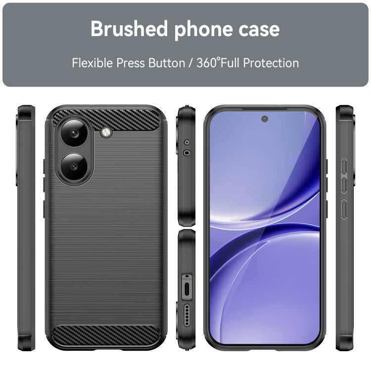 For Xiaomi Poco X8 Pro 5G Carbon Fiber Brushed Texture TPU Phone Case