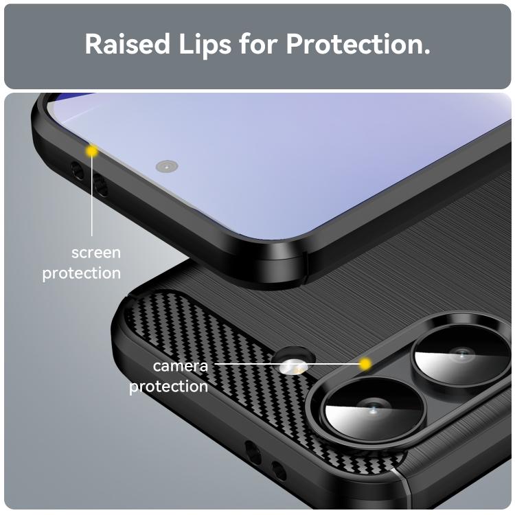 For Xiaomi Poco X8 Pro 5G Carbon Fiber Brushed Texture TPU Phone Case