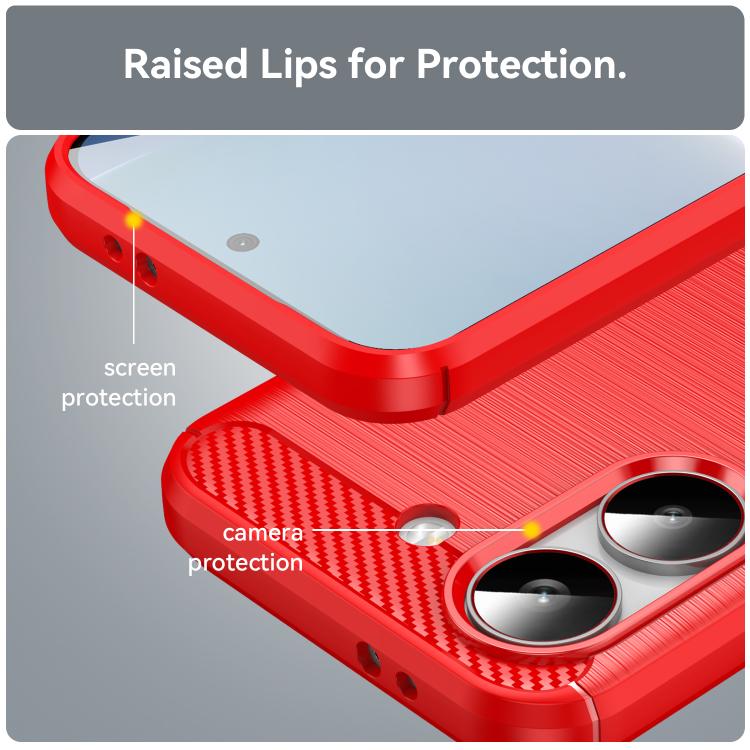 For Xiaomi Poco X8 Pro 5G Carbon Fiber Brushed Texture TPU Phone Case