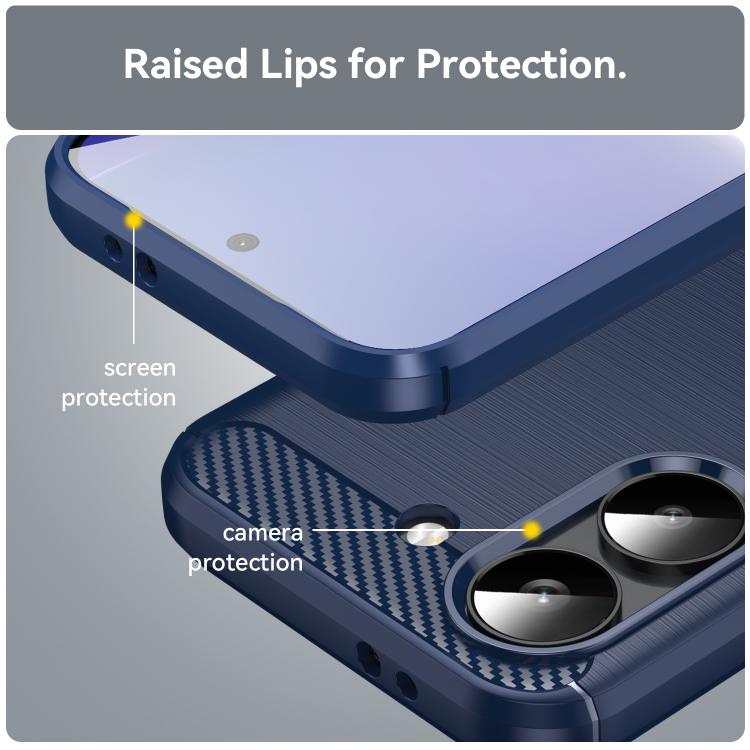 For Xiaomi Poco X8 Pro 5G Carbon Fiber Brushed Texture TPU Phone Case