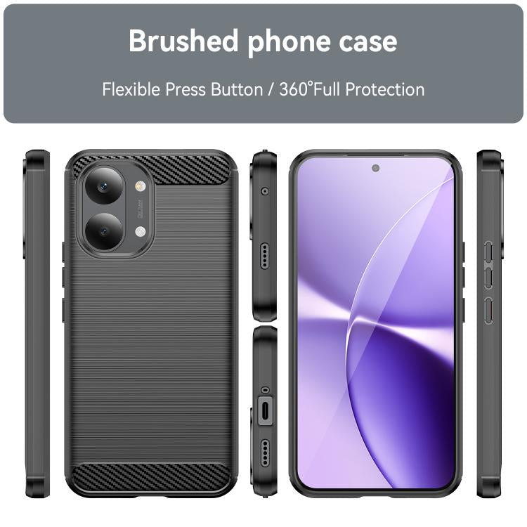 For Xiaomi Poco X8 Pro Max 5G Carbon Fiber Brushed Texture TPU Phone Case