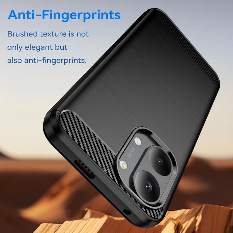 For Xiaomi Poco X8 Pro Max 5G Carbon Fiber Brushed Texture TPU Phone Case