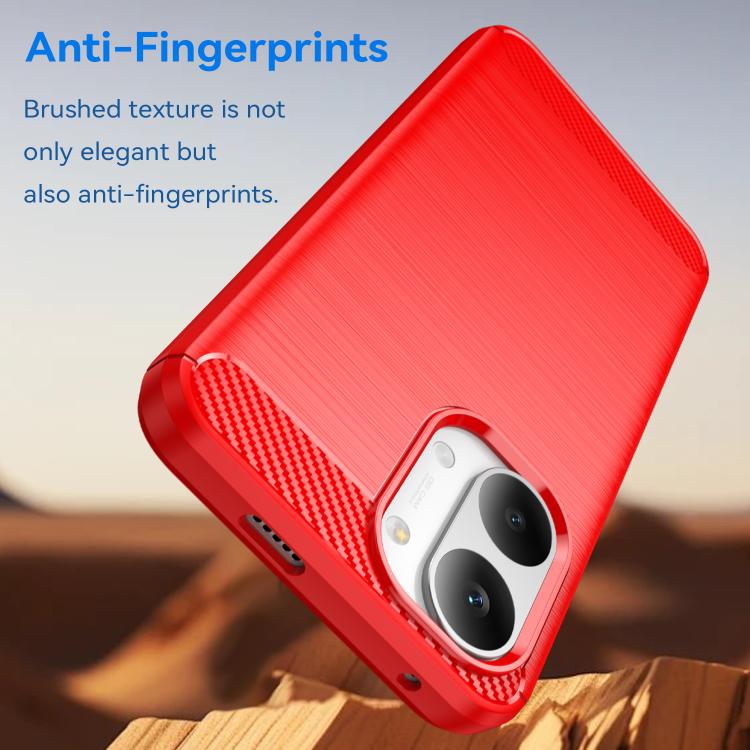 For Xiaomi Poco X8 Pro Max 5G Carbon Fiber Brushed Texture TPU Phone Case