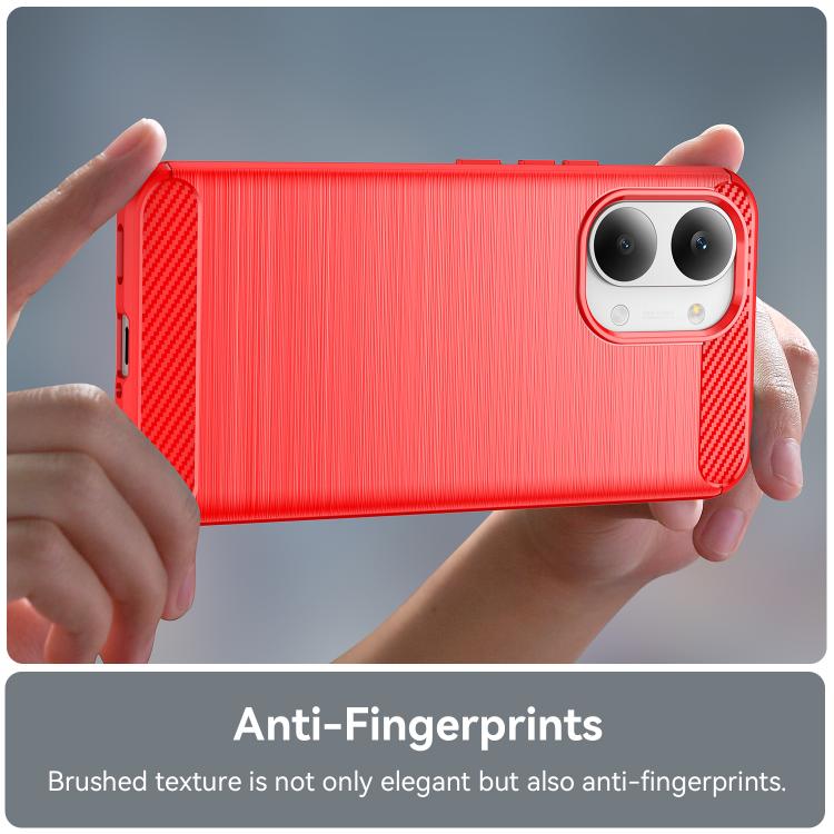 For Xiaomi Poco X8 Pro Max 5G Carbon Fiber Brushed Texture TPU Phone Case