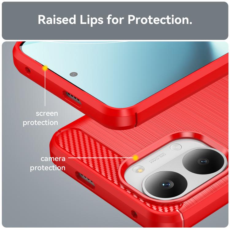 For Xiaomi Poco X8 Pro Max 5G Carbon Fiber Brushed Texture TPU Phone Case