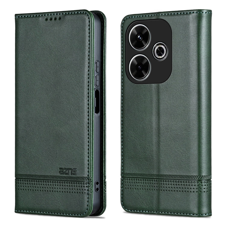 For Xiaomi Redmi Note 13R AZNS Magnetic Calf Texture Flip Leather Phone Case