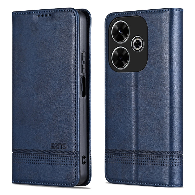 For Xiaomi Redmi Note 13R AZNS Magnetic Calf Texture Flip Leather Phone Case