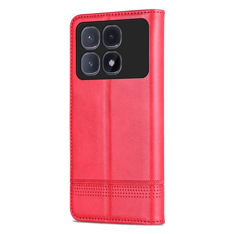 For Redmi K70 Ultra AZNS Magnetic Calf Texture Flip Leather Phone Case