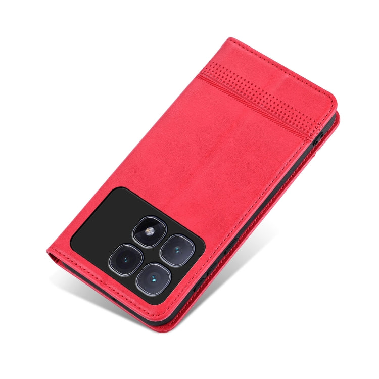 For Redmi K70 Ultra AZNS Magnetic Calf Texture Flip Leather Phone Case