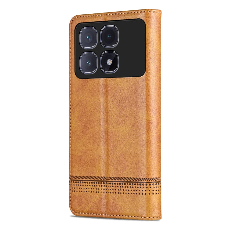 For Redmi K70 Ultra AZNS Magnetic Calf Texture Flip Leather Phone Case
