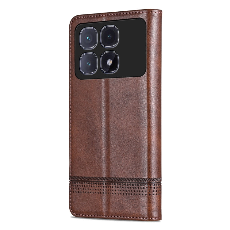 For Redmi K70 Ultra AZNS Magnetic Calf Texture Flip Leather Phone Case