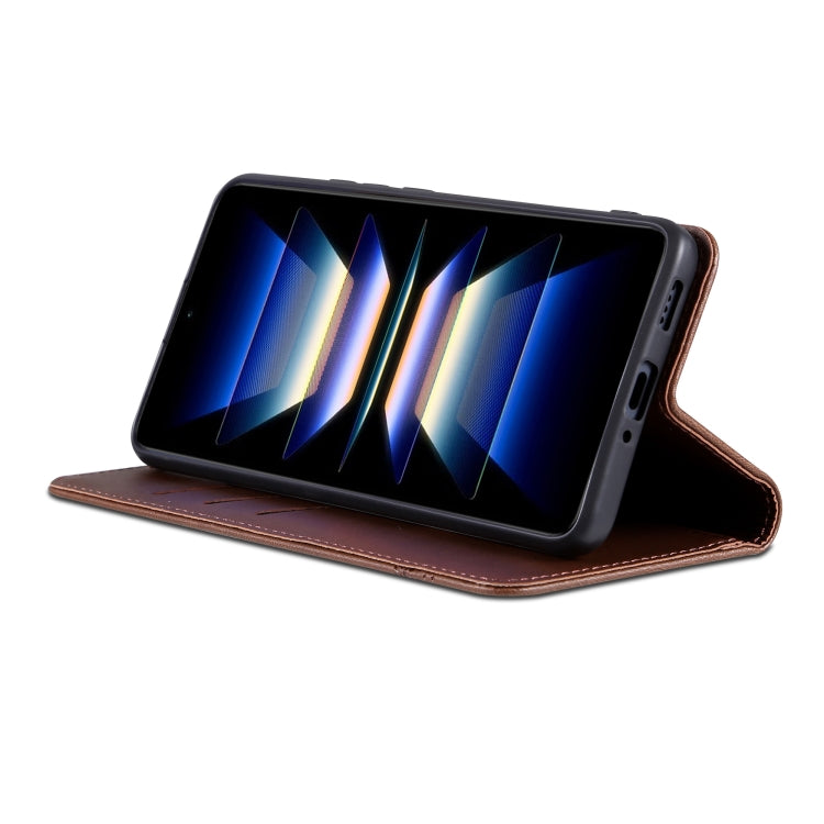 For Redmi K70 Ultra AZNS Magnetic Calf Texture Flip Leather Phone Case