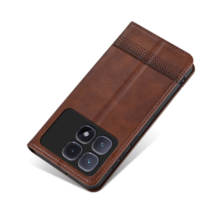 For Redmi K70 Ultra AZNS Magnetic Calf Texture Flip Leather Phone Case