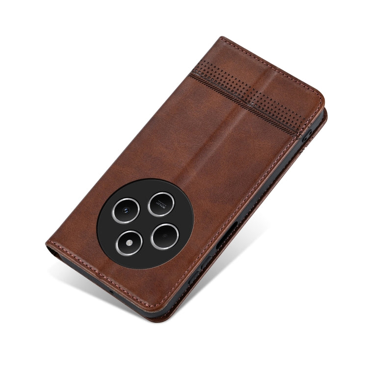 For Redmi 14C 4G AZNS Magnetic Calf Texture Flip Leather Phone Case