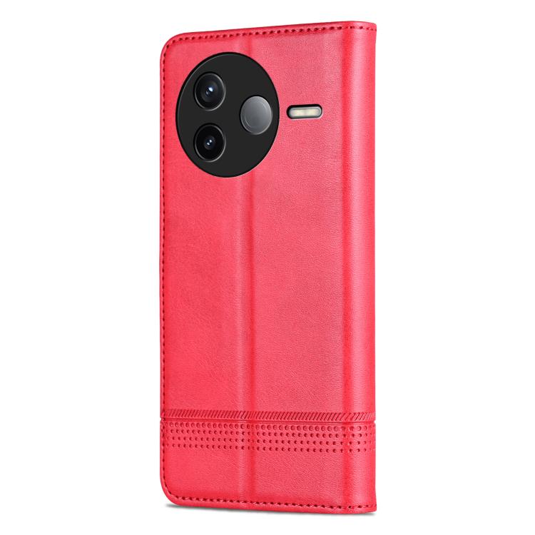 For Redmi K80 AZNS Magnetic Calf Texture Flip Leather Phone Case