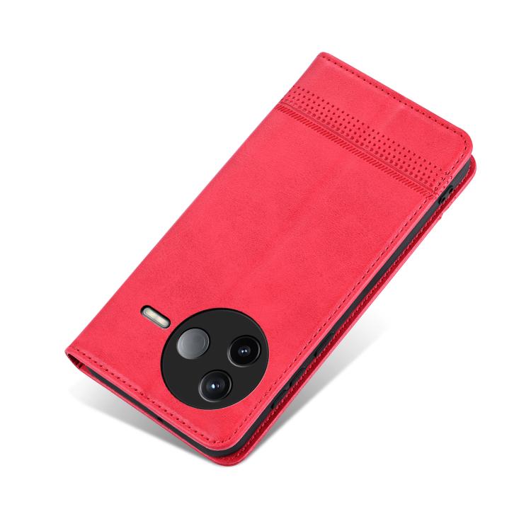 For Redmi K80 AZNS Magnetic Calf Texture Flip Leather Phone Case