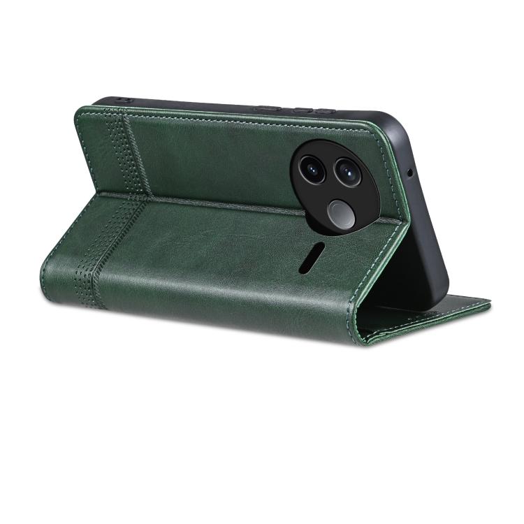 For Redmi K80 AZNS Magnetic Calf Texture Flip Leather Phone Case