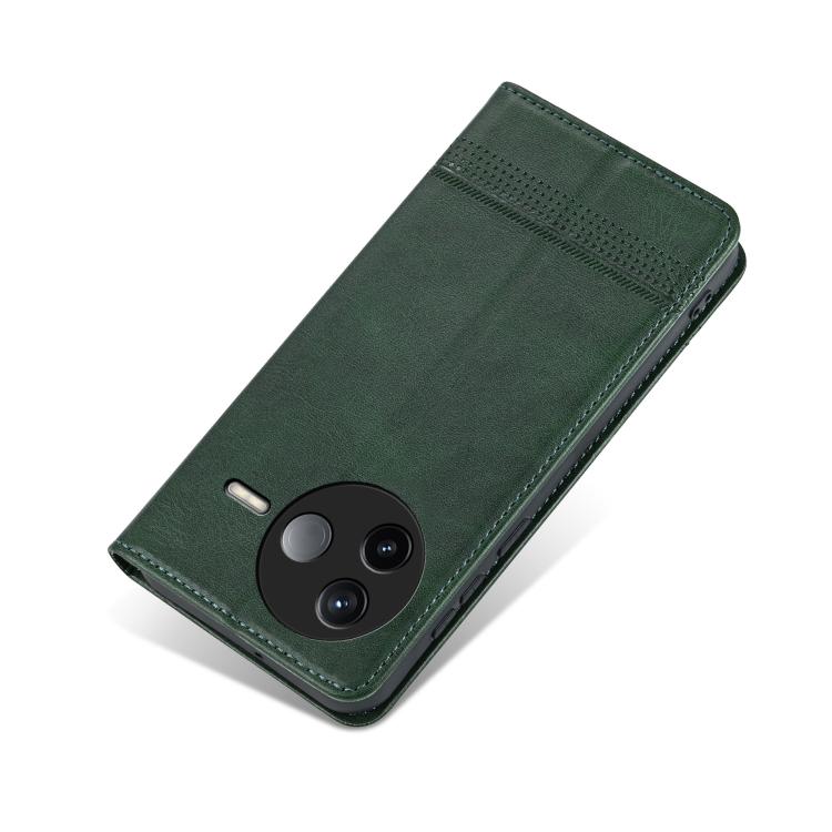 For Redmi K80 AZNS Magnetic Calf Texture Flip Leather Phone Case