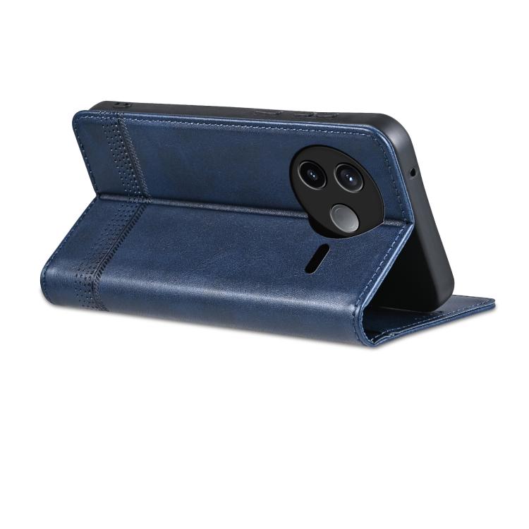For Redmi K80 AZNS Magnetic Calf Texture Flip Leather Phone Case