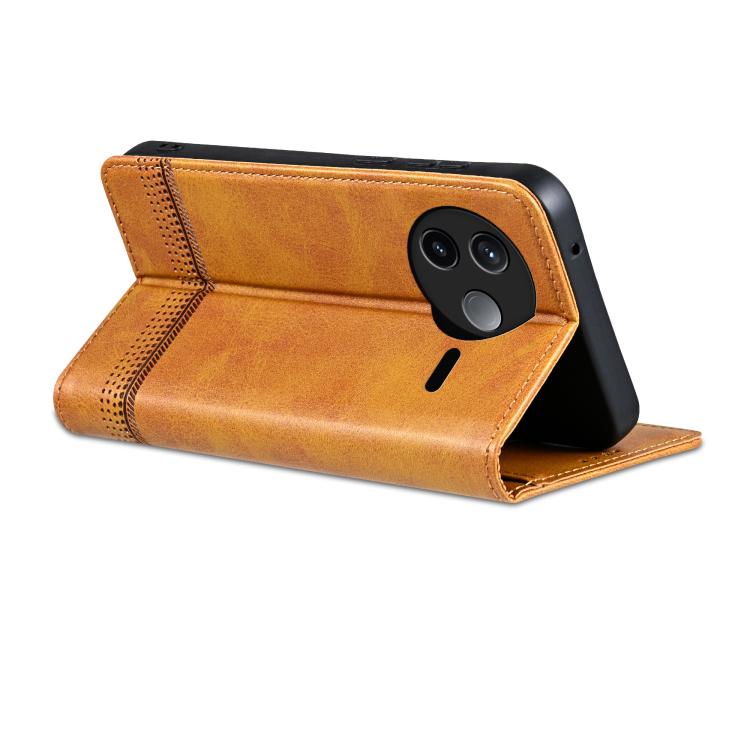 For Redmi K80 AZNS Magnetic Calf Texture Flip Leather Phone Case
