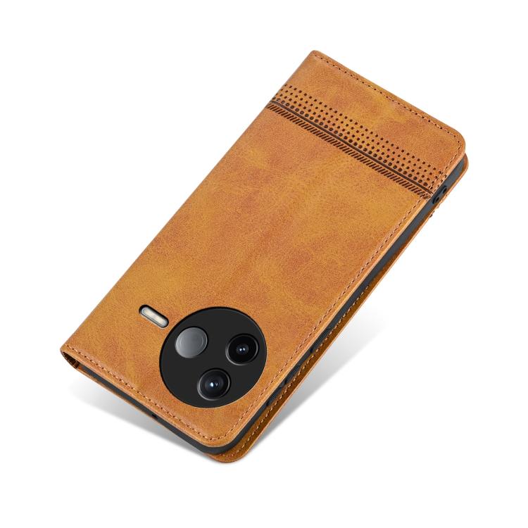 For Redmi K80 AZNS Magnetic Calf Texture Flip Leather Phone Case