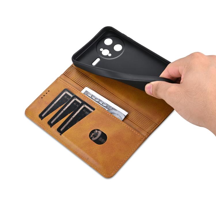 For Redmi K80 Pro AZNS Magnetic Calf Texture Flip Leather Phone Case