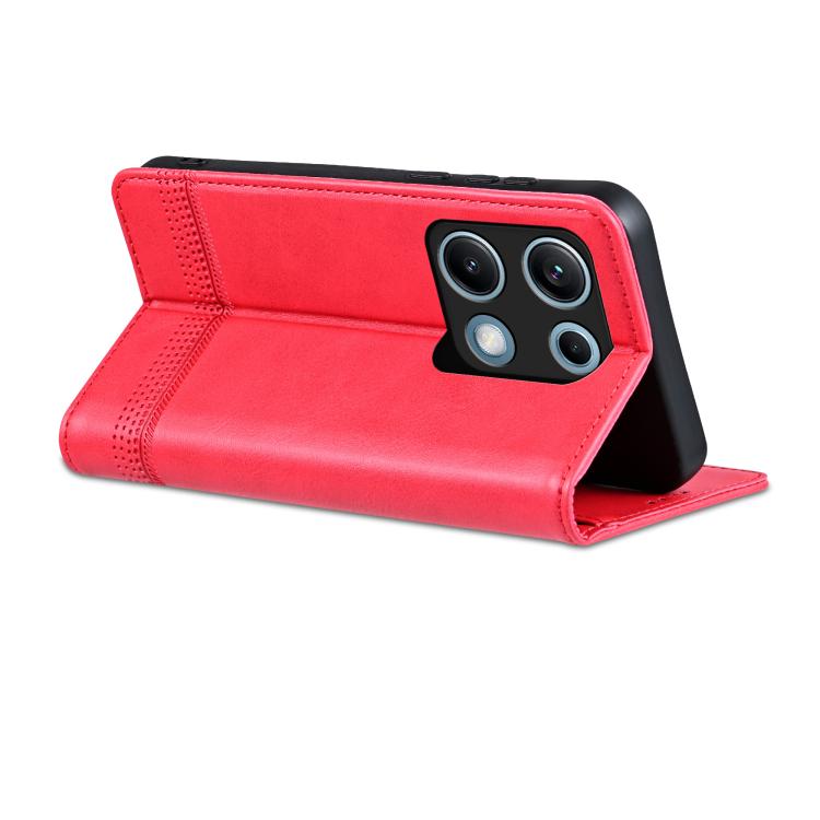 For Redmi Note 14S 4G AZNS Magnetic Calf Texture Flip Leather Phone Case