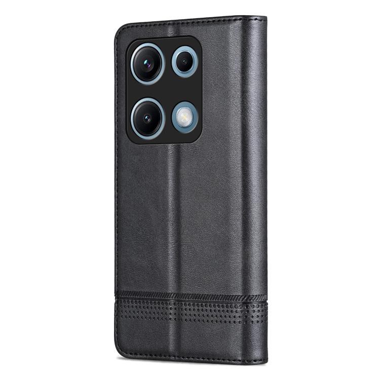 For Redmi Note 14S 4G AZNS Magnetic Calf Texture Flip Leather Phone Case