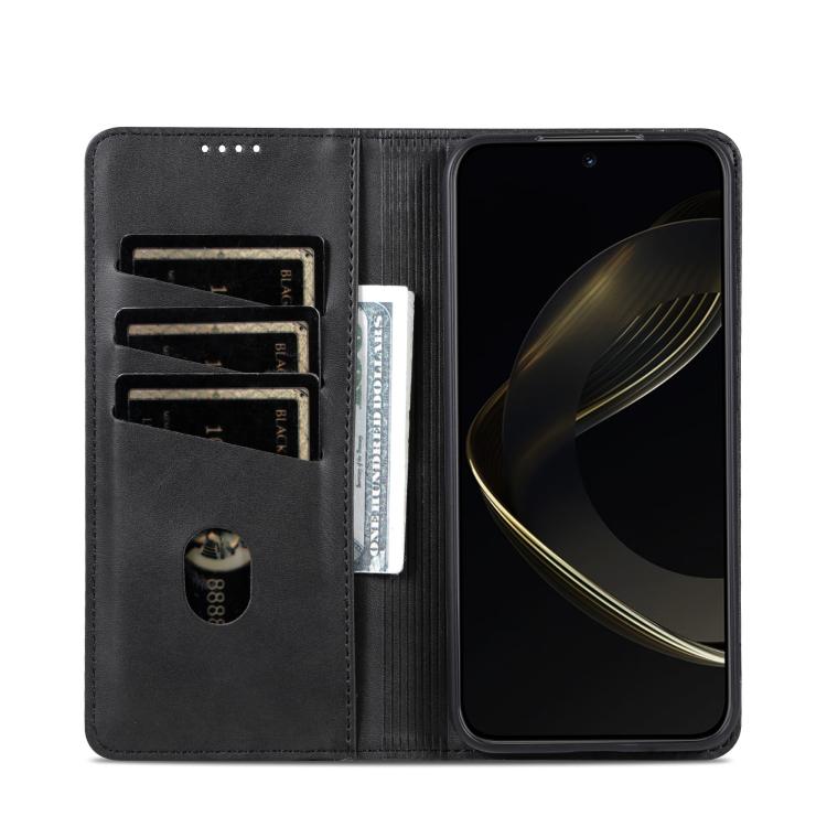 For Redmi Note 14S 4G AZNS Magnetic Calf Texture Flip Leather Phone Case